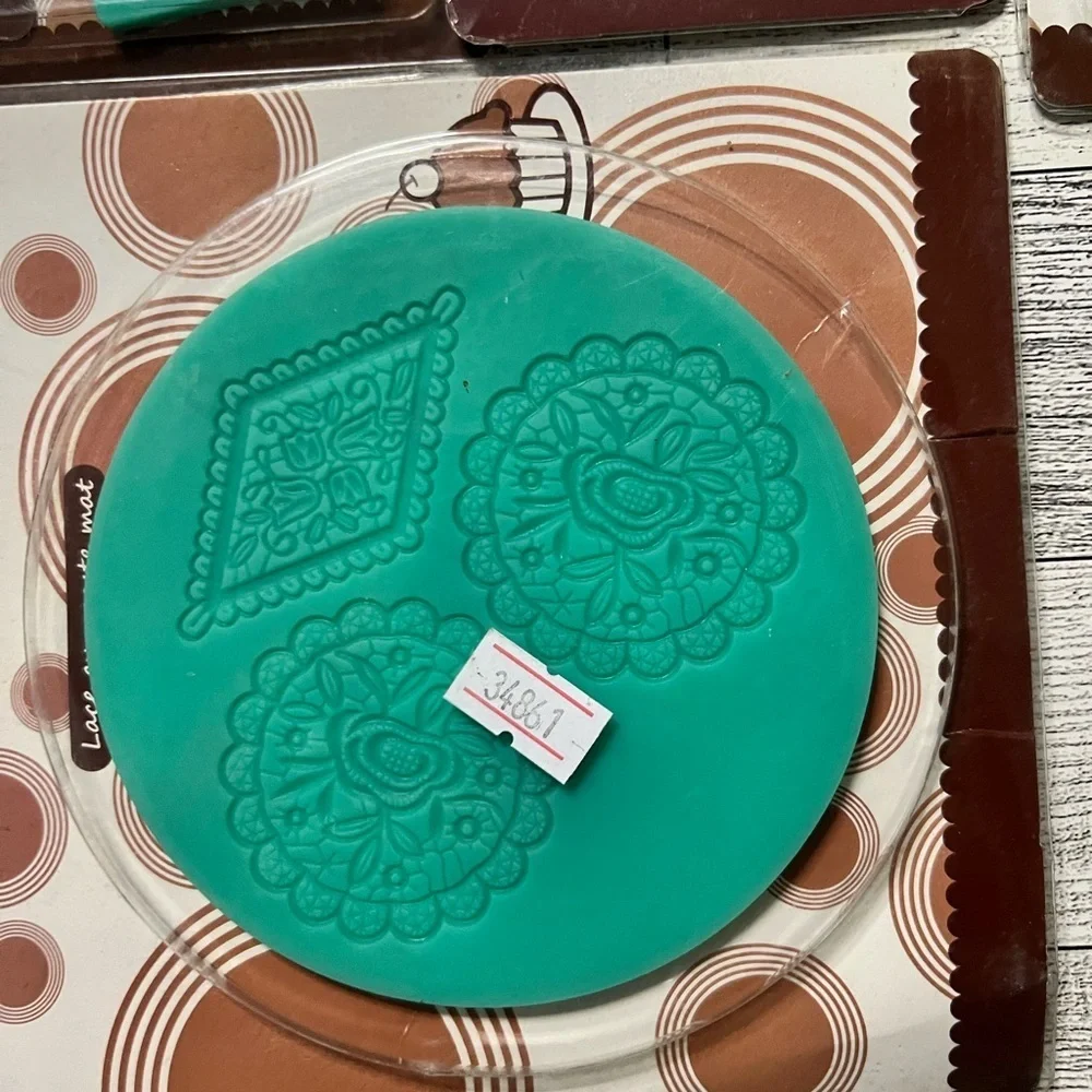 Tangchu Green Silicone Lace Gumpaste Mat Mold Set